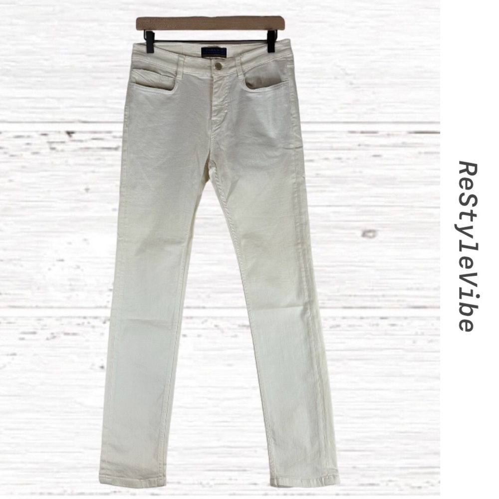 ZARA MAN Men’s Size 30 Denim Jeans Slim Fit Skinny Style Stretch White